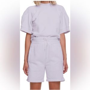 AGOLDE - The Round Shoulder Oversize Sweatshirt, light purple. Size small.